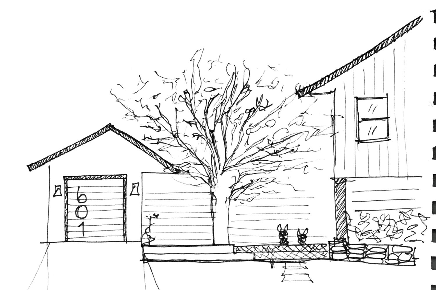1 Exterior Sketch_BW